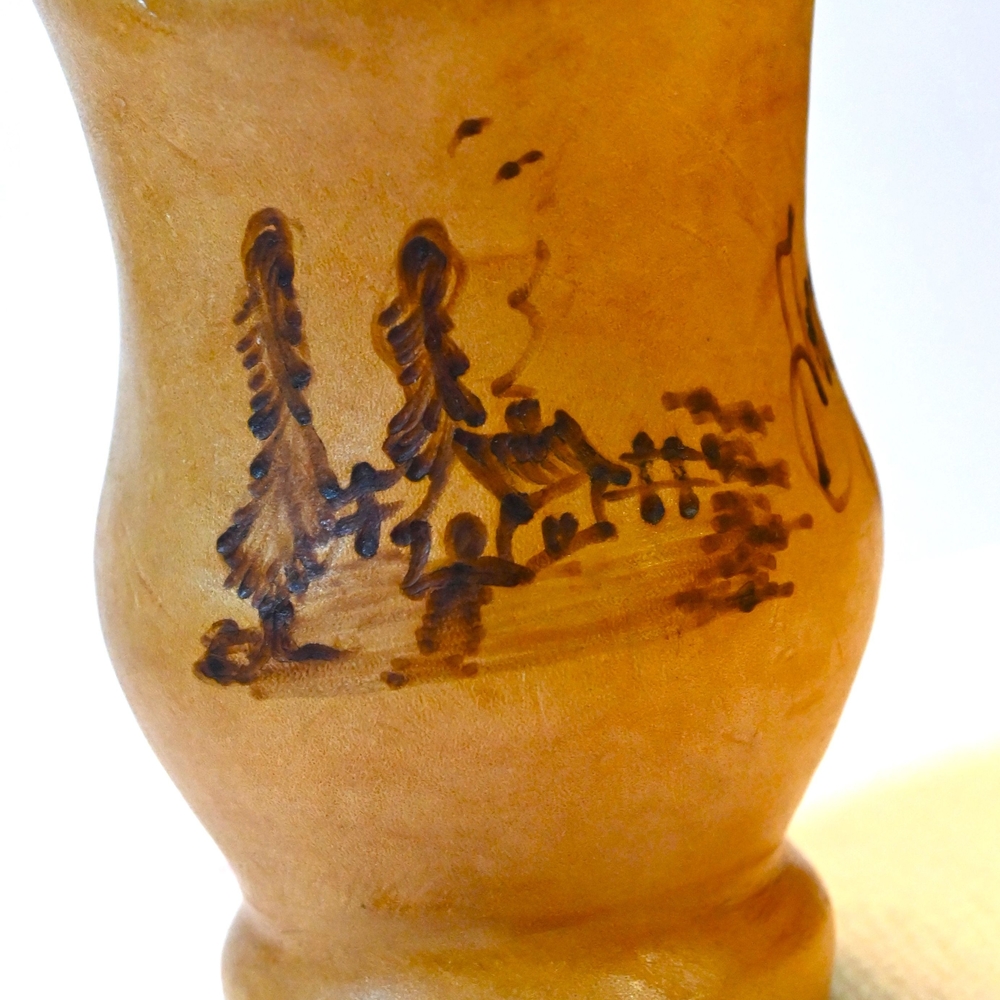 ARGENTINA YERBA HAND CRAFTED WOOD 4 1/8"